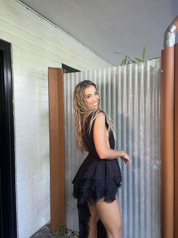 Katie Austin getting ready for the ESPYs.